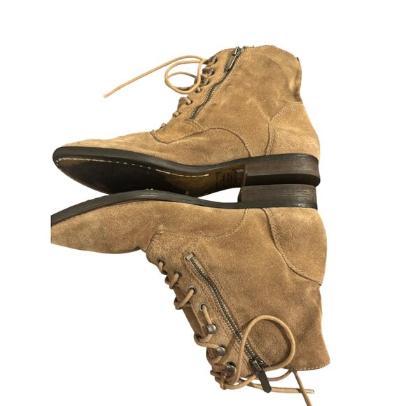 Sam Edelman Mackay Womens Size 9 Brown Nubuck Combat Style Ankle Boots - Picture 4 of 16